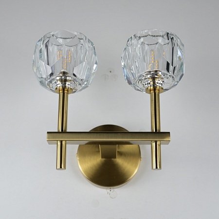 Бра Boule De Cristal Double Sconce Brass Imperiumloft 73769-22 - фото