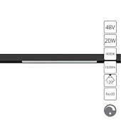 Магнитный трековый светильник Arte Lamp LINEA 0.1-10V A4683PL-1BK