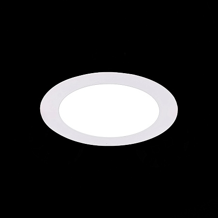 Св-к встр. Белый LED 1*8W 3000K 640Lm Ra80 110° IP20 D120xH30 220-240V ST210.538.08 - фото