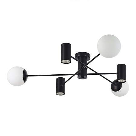 Светильник потолочный Черный/Белый GU10+E27 3+3*5+60W SLE1105-402-06 - фото