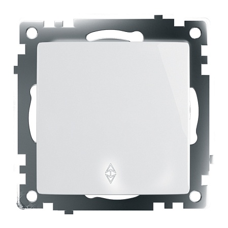 Переключатель 1-клавишный (механизм), STEKKER GLS10-7105-01, 250V, 10А, серия Катрин, белый - фото