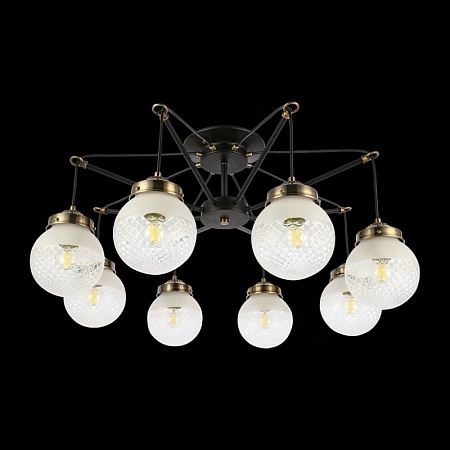 Светильник потолочный Черный, Бронза/Прозрачный, Белый E27 8*60W SLE110302-08 - фото