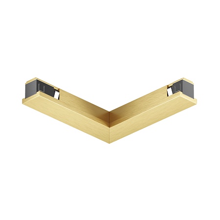 TR5723-SB Электрический коннектор для трека SHINE BASE 90° потолок-потолок, сатинированная латунь, алюминий - фото