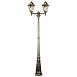 Светильник садово-парковый Feron 6214/PL6214 столб 2*100W E27 230V, черное золото - фото