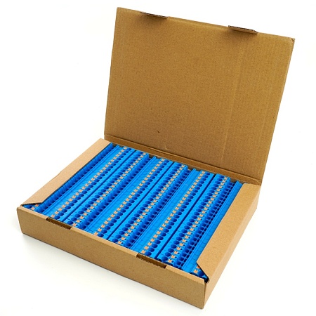 Зажим пружинный, 2-проводной проходной ЗНИ - 4 , JXB PT 4, синий LD572-2-40 - фото