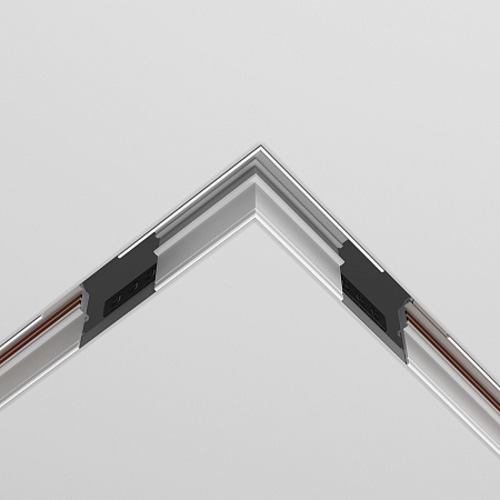 Коннектор угловой Exility встраиваемый белый - фото