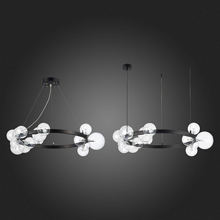 Светильник подвесной ST-Luce Черный/Прозрачный G4 15*5W SL1165.403.15 - фото