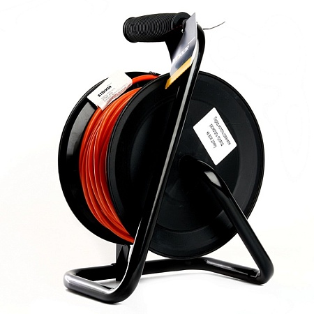 Удлинитель на катушке Stekker Standart  STD01-40-50 4-х местный с/з ПВСбм 3*1, оранжевый, 16А, IP40, 50м - фото