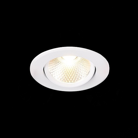 Св-к встр. Белый LED 1*8W 3000K 640Lm Ra80 36° IP20 D86xH50 220-240V ST211.538.08.36 - фото