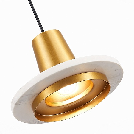 Подвес ST-Luce Латунь/Латунь, Белый LED 1*12W 3000K SL1212.203.01 - фото