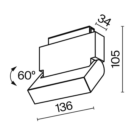 Трековый светильник Technical Basis Rot TR013-2-10W4K-B - фото