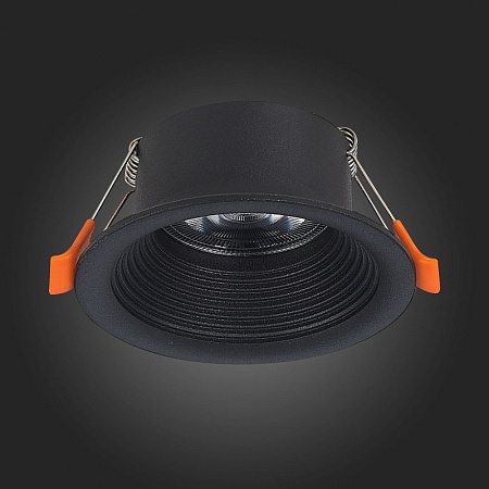 Св-к встр. Черный GU10 1*50W D89xH40 220V Без ламп ST202.408.01 - фото