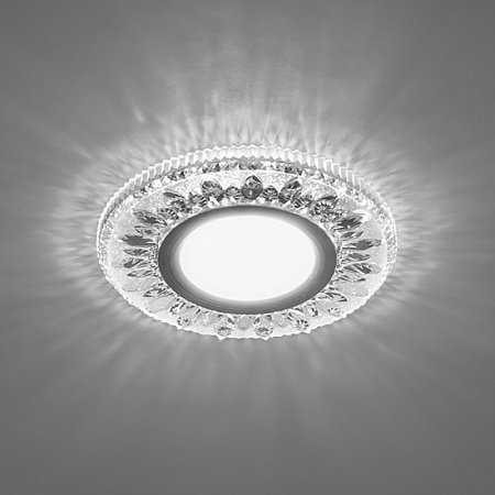 Светильник встраиваемый с белой LED подсветкой Feron CD903 потолочный MR16 G5.3 белый - фото