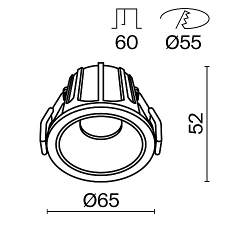 Встраиваемый светильник Technical Alfa LED DL043-01-10W4K-D-RD-WB - фото