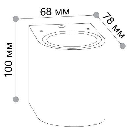 Светильник садово-парковый Feron DH014,на стену, GU10 230V, черный - фото