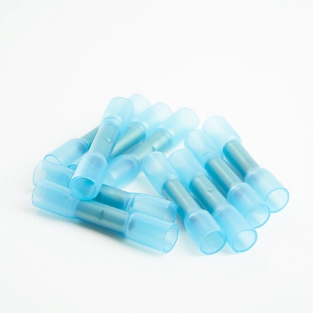 Гильза соединительная изолированная термоусаживаемая STEKKER LD300-1525 сечение 1,5-2,5мм2, 27A, голубой (DIY упак 10шт) - фото