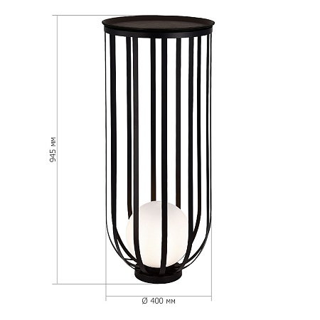 Светильник напольный ST-Luce Черный/Белый E27 1*60W SL6129.405.01 - фото