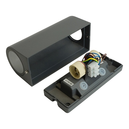 Светильник садово-парковый Feron DH015,на стену, 2*GU10 230V, серый - фото