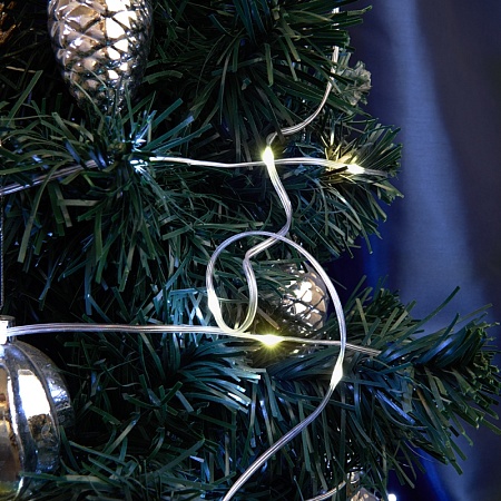 Светодиодная гирлянда Feron CL577 линейная Роса (на плоском проводе) 220V 2700К c питанием от сети - фото