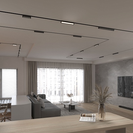 Трековый светильник 12W 4200K Alter чёрный Slim Magnetic 85049/01 Elektrostandard - фото