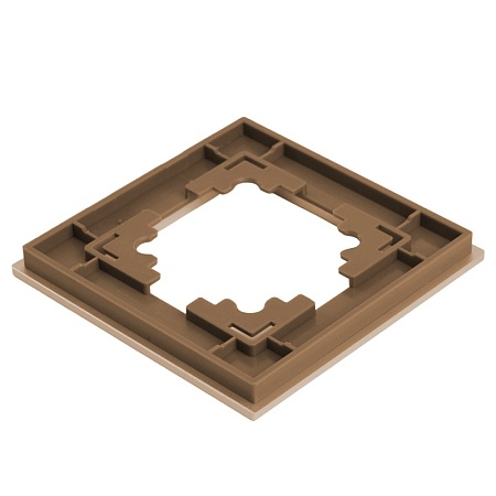 Рамка 1-местная, металл, STEKKER, MFR00-7001-02, серия Катрин, шампань - фото