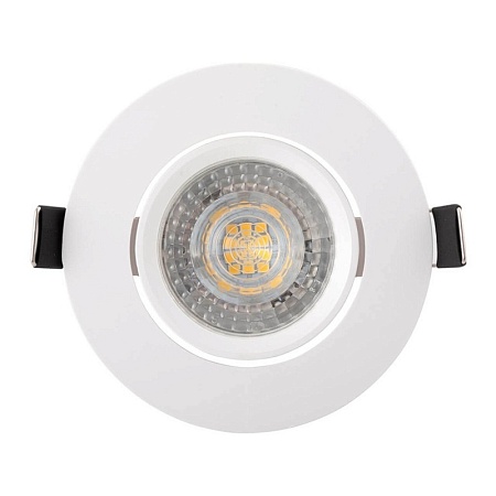 DK3020-WH Встраиваемый светильник, IP 20, 10 Вт, GU5.3, LED, белый, пластик - фото