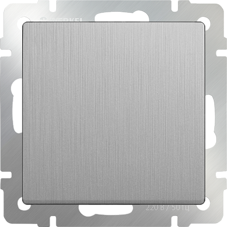 Выключатель одноклавишный cеребряный рифленый WL09-SW-1G - фото