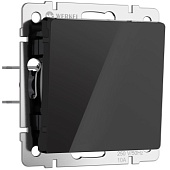 Выключатель одноклавишный (черный акрил) W1110048