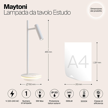 Настольный светильник Maytoni Estudo Z010TL-L8W3K - фото