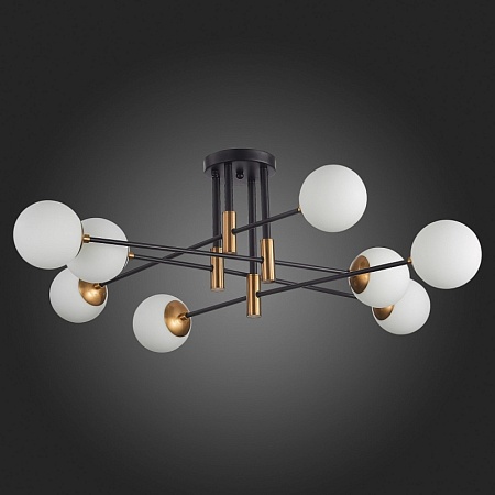 Люстра потолочная ST-Luce Бронза,Черный/Белый E27 8*40W SL1203.402.08 - фото