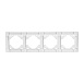 Рамка 4-местная горизонтальная STEKKER, PFR00-9014-01, серия Эрна Элегант, белый - фото