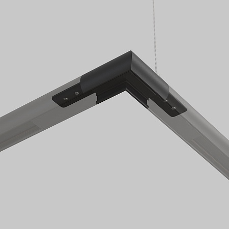 Коннектор угловой круглый Basity, черный - фото