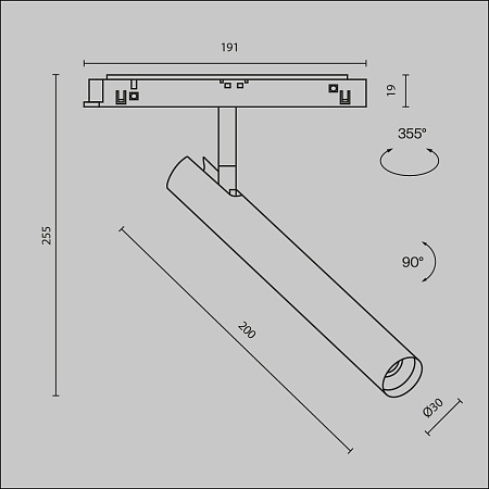Трековый светильник Technical Focus T TR141-2-6W3K-M-B - фото