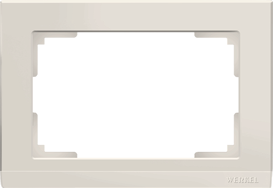 Рамка из пластика для двойной розетки Stark слоновая кость WL04-Frame-01-DBL-ivory - фото