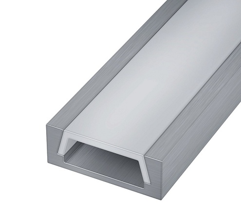 Накладной профиль с рассеивателем (Комплект: Рассеиватель 2м; Заглушки 2шт; Монтажная с ST017.129.01 - фото