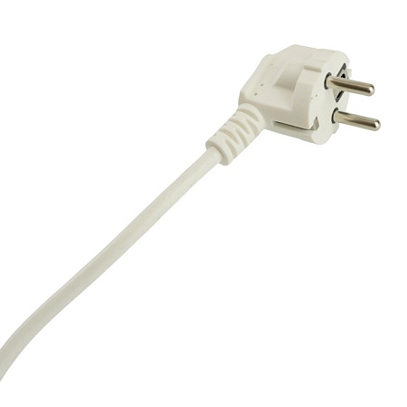 Удлинитель 3-местный с/з с выключ. STEKKER HM071-31-03 3x1мм2, 3м, 250В, 16А, 1USB+2C, 2.4A, сер Home, белый - фото