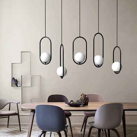 Подвесной Светильник Matthew Mccormick Hoop 50 Black Mila Pendant Imperiumloft 179966-22 - фото