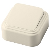 Выключатель STEKKER PSW06-21-20 одноклавишный открытой установки, 250В, 6А, IP20, слоновая кость (VA1  6-131-БЖ)