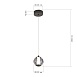 SL6520.403.01 Светильник подвесной ST-Luce черный жемчуг/прозрачно-дымчатый LED 1*5W 4000K HELMI - фото