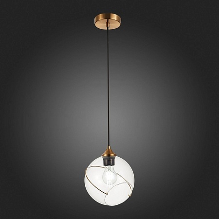 Подвес Золотистый/Прозрачный E27 1*60W SLE103103-01 - фото