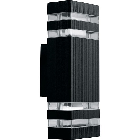 Светильник садово-парковый Feron DH0807, на стену вверх/вниз,  E27 230V, черный - фото