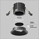 Встраиваемый светильник Technical Round DL058-12W4K-B - фото