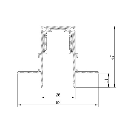 Шинопровод для низковольтных трековых  светильников, черный, 1м, CABM1001 - фото