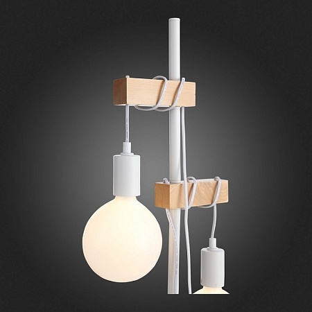 Светильник напольный Белый, Светлое дерево E27 2*60W SL1142.505.01 - фото