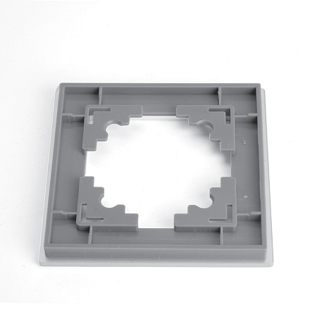 Рамка 1-местная, серебро, STEKKER, MFR00-7001-03, серия Катрин, серебро - фото