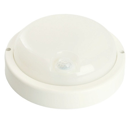 Светильник светодиодный пылевлагозащищённый с ИК-датчиком Feron AL3006 в пластиковом корпусе 18W 4000K 220V IP65 белый - фото