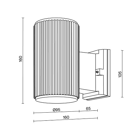 Настенный светильник (бра) Outdoor Rando O419WL-01GR - фото