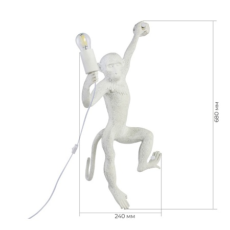 Светильник настенный Белый E27 1*60W SLE115111-01 - фото