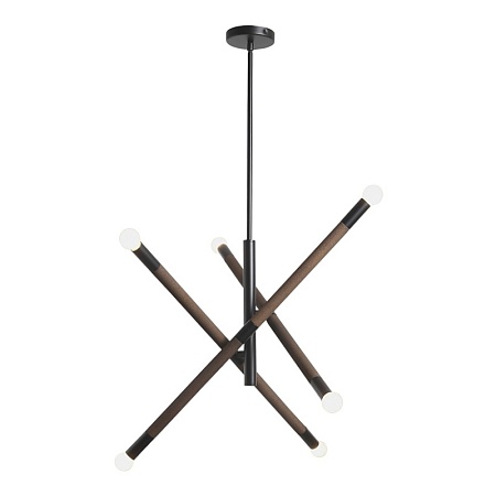 Светильник подвесной ST-Luce Черный, Коричневый E14 6*40W SL6226.403.06 - фото