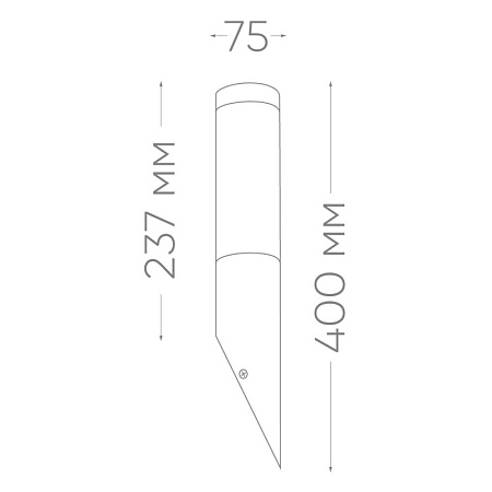 Светильник садово-парковый Feron DH021, Техно на стену вверх, 18W E27 230V, серебро - фото
